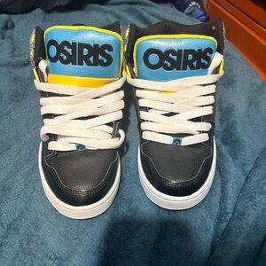 Vintage Osiris Kids Sneakers - Black, Blue, Yellow Highlights